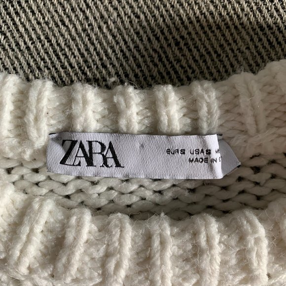 BLOGGER FAV ZARA Women Floral Embroidered Sweater 1957/002, White, Size S - Picture 5 of 8